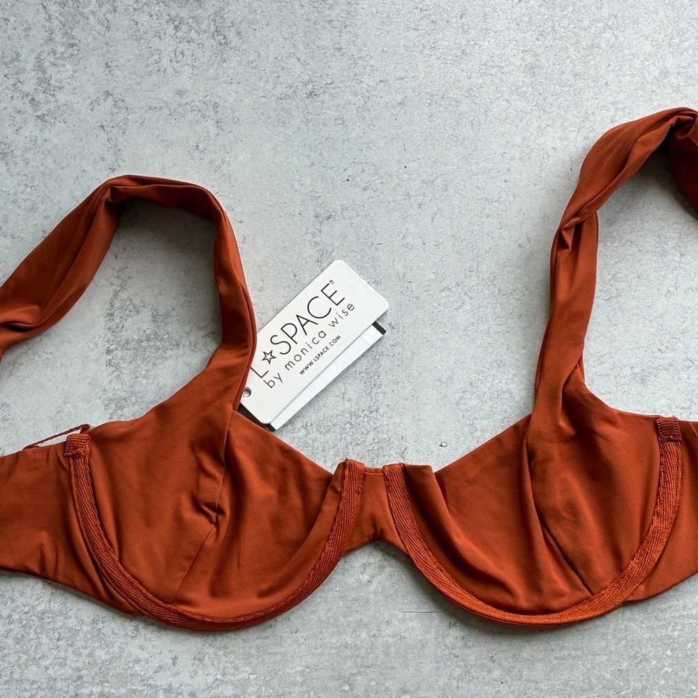L Space Tori Underwire Balconette Bikini Top In Amber Size Small